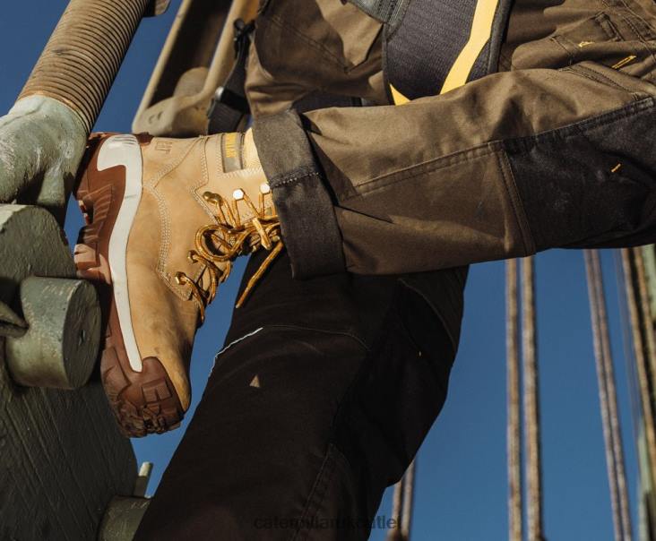 Men Honey Reset Caterpillar Invader Hi Steel Toe Work Boot 48T85