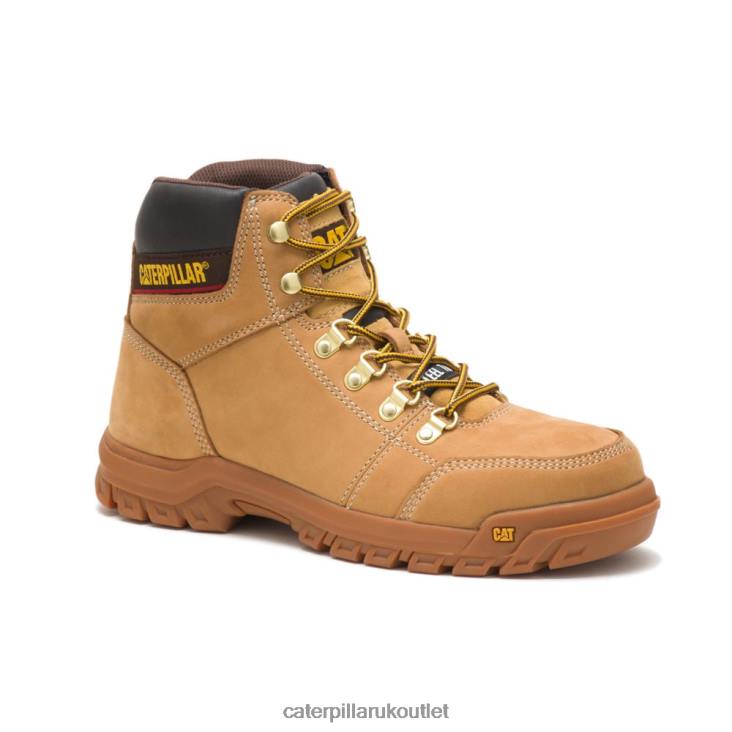 Men Honey Reset Caterpillar Outline Steel Toe Work Boot 48T864