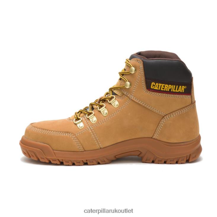 Men Honey Reset Caterpillar Outline Steel Toe Work Boot 48T864