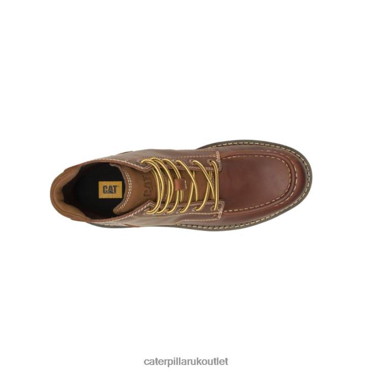 Men Leather Brown Caterpillar Covert Boot 48T8201