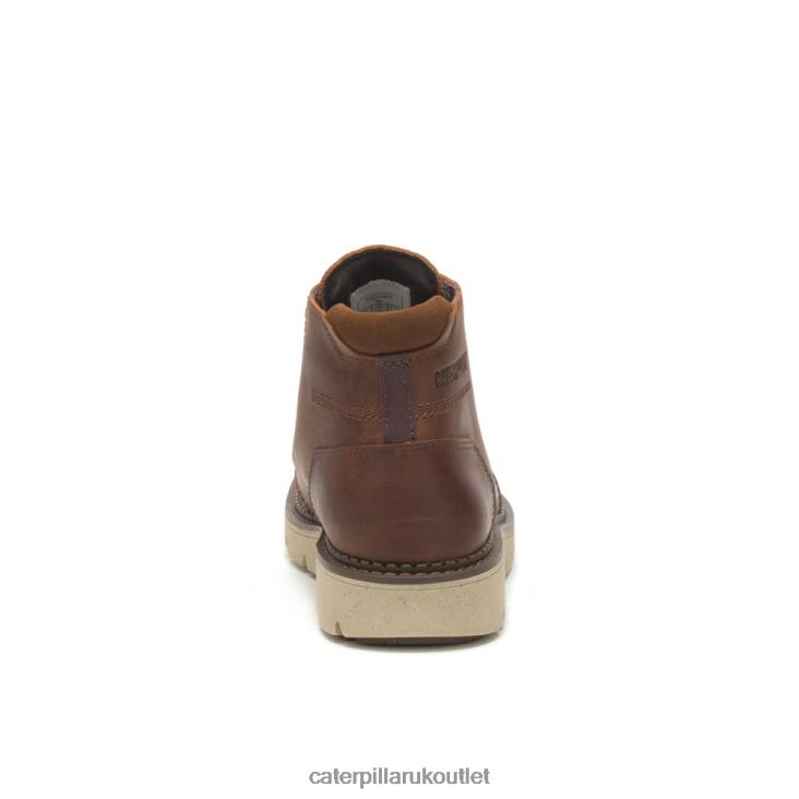 Men Leather Brown Caterpillar Covert Mid Waterproof Boot 48T8193
