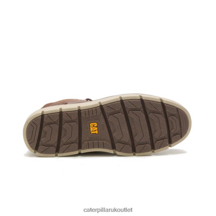 Men Leather Brown Caterpillar Covert Mid Waterproof Boot 48T8193
