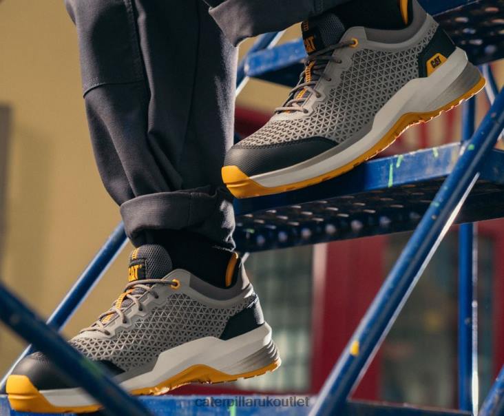 Men Medium Charcoal/Paloma Caterpillar Streamline 20 Composite Toe Work Shoe 48T898