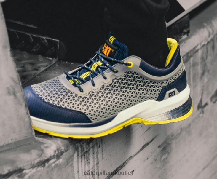 Men Midnight/Wild Dove Caterpillar Streamline 20 Composite Toe Work Shoe 48T897