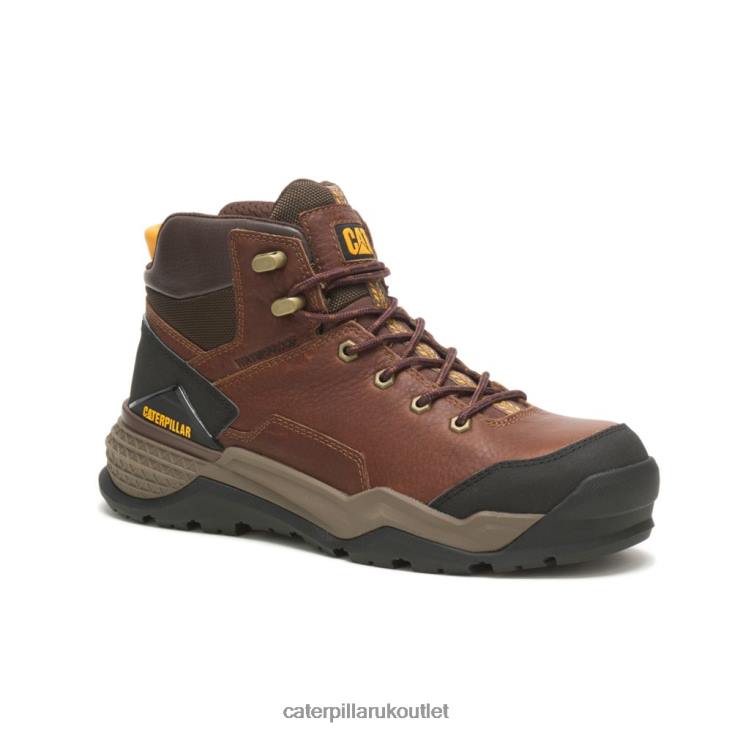 Men Oak Caterpillar Provoke Mid Waterproof Alloy Toe Work Boot 48T872
