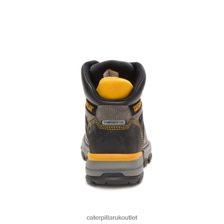 Men Pewter Caterpillar Excavator Superlite Waterproof Carbon Composite Toe Work Boot 48T838