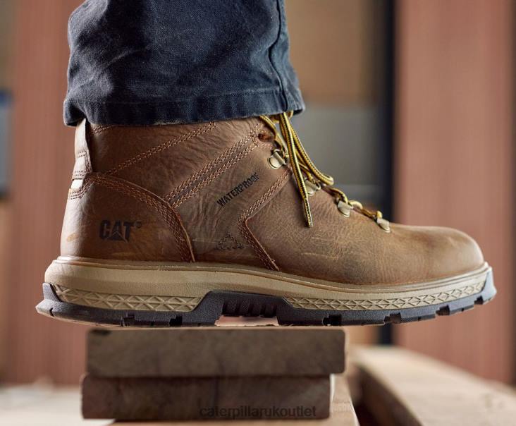 Men Pyramid Caterpillar Exposition Hiker Waterproof Work Boot 48T846