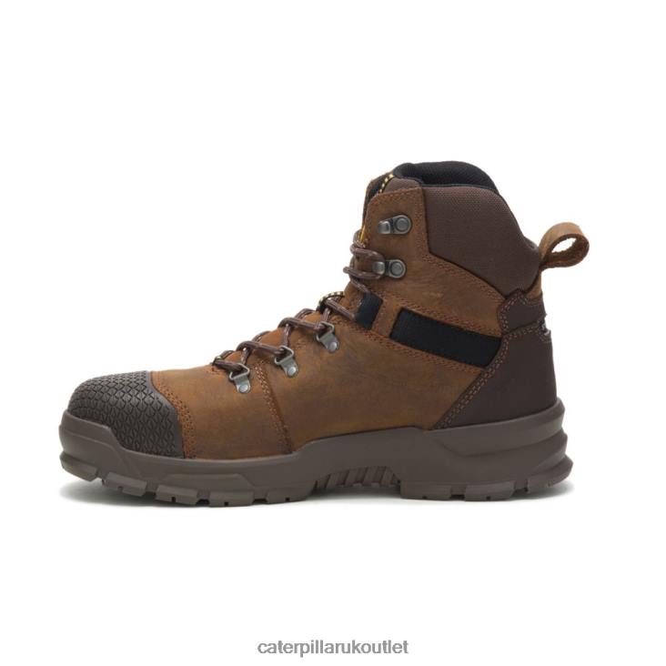 Men Real Brown Caterpillar X Accomplice Waterproof Steel Toe Work Boot 48T820