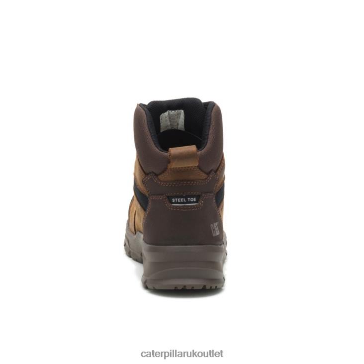 Men Real Brown Caterpillar X Accomplice Waterproof Steel Toe Work Boot 48T820