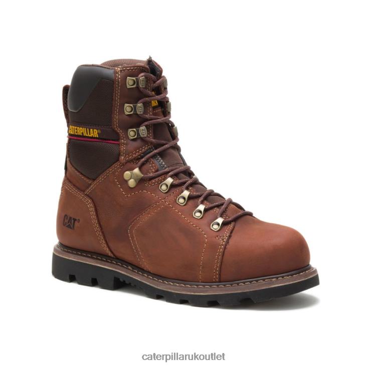 Men Walnut Caterpillar Alaska 20 8\ Waterproof Thinsulate Steel Toe Work Boot 48T832