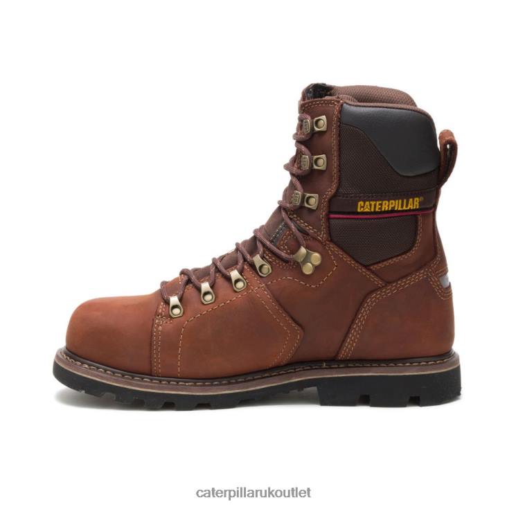 Men Walnut Caterpillar Alaska 20 8\ Waterproof Thinsulate Steel Toe Work Boot 48T832