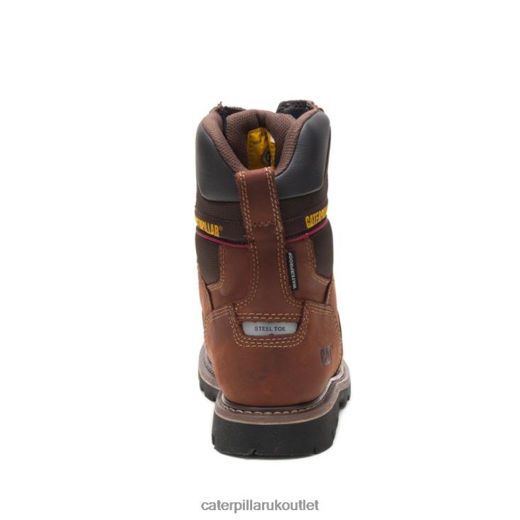 Men Walnut Caterpillar Alaska 20 8\ Waterproof Thinsulate Steel Toe Work Boot 48T832