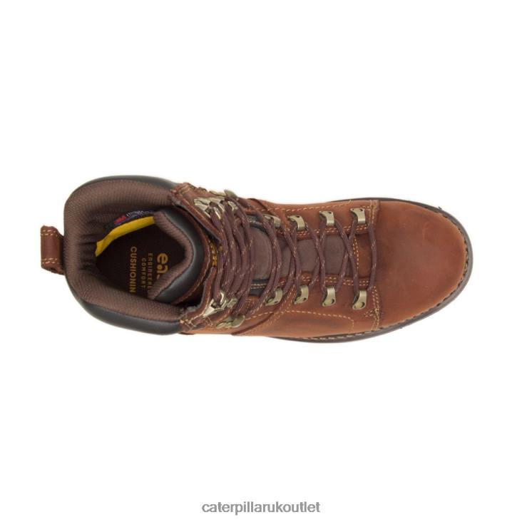 Men Walnut Caterpillar Alaska 20 8\ Waterproof Thinsulate Steel Toe Work Boot 48T832