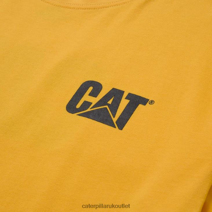 Men Yellow Caterpillar Trademark Tee 48T8211