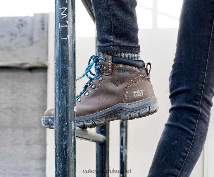 Women Bay Leaf Caterpillar Mae Waterproof Work Boot 48T8273