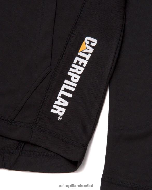 Women Black Caterpillar Coolmax Lightweight Pullover Hoodie 48T8323