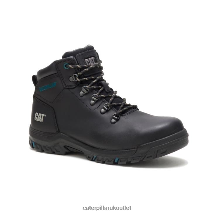Women Black Caterpillar Mae Steel Toe Waterproof Work Boot 48T8276