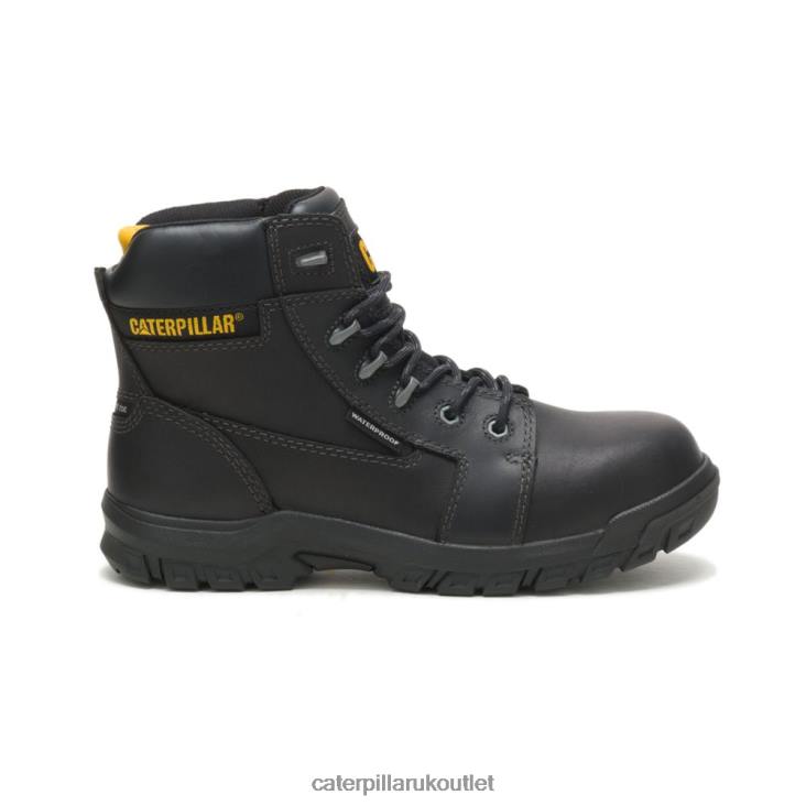 Women Black Caterpillar Resorption Waterproof Composite Toe Work Boot 48T8267