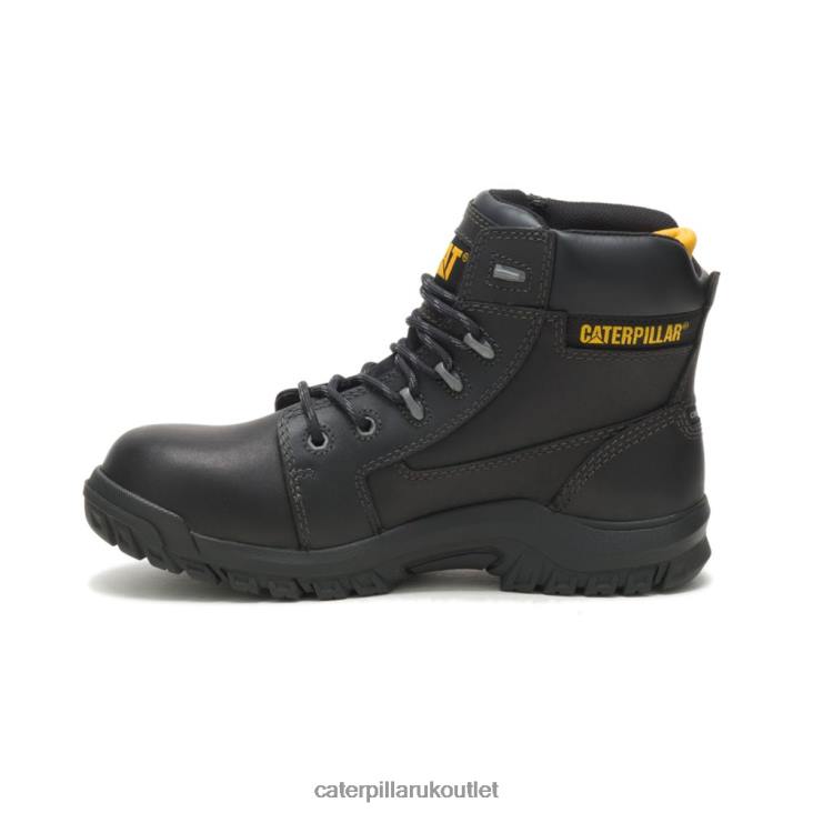 Women Black Caterpillar Resorption Waterproof Composite Toe Work Boot 48T8267