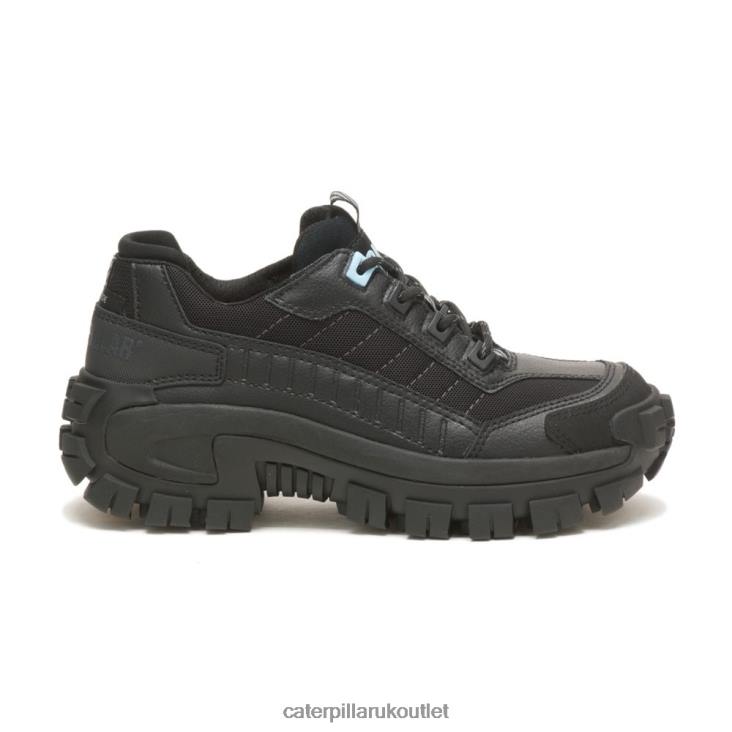 Women Black/Light Blue Caterpillar Invader Steel Toe Work Shoe 48T8288