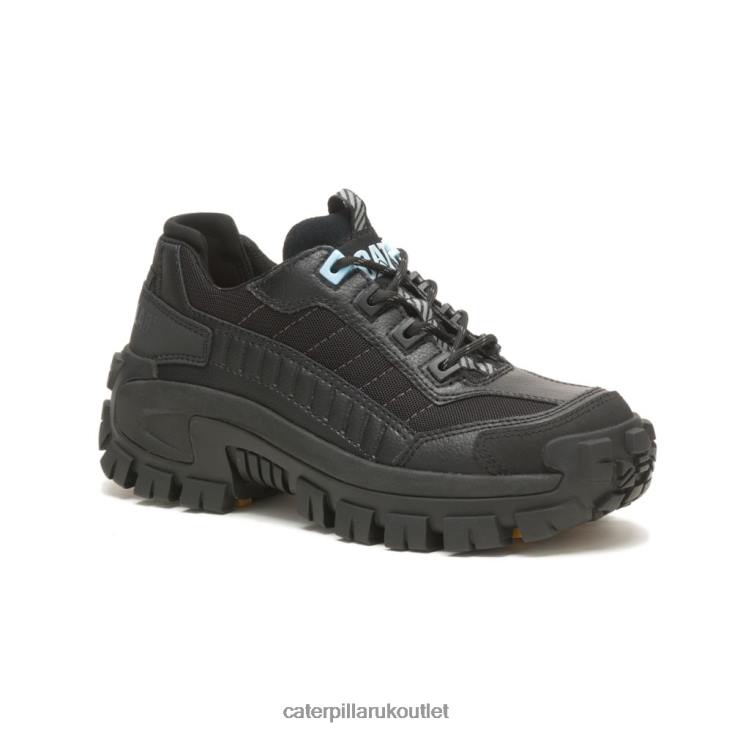 Women Black/Light Blue Caterpillar Invader Steel Toe Work Shoe 48T8288