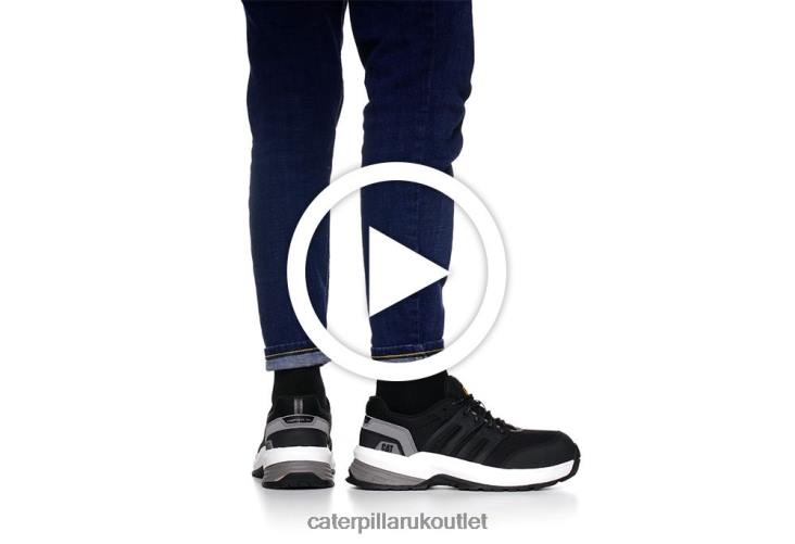 Women Black/Medium Charcoal Caterpillar Streamline 20 Composite Toe Work Shoe 48T8297