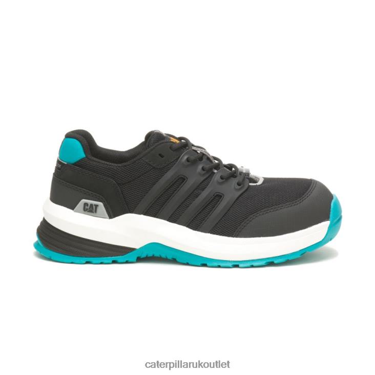 Women Black/Teal Caterpillar Streamline 20 Composite Toe Work Shoe 48T8299