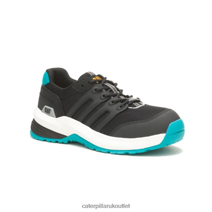 Women Black/Teal Caterpillar Streamline 20 Composite Toe Work Shoe 48T8299