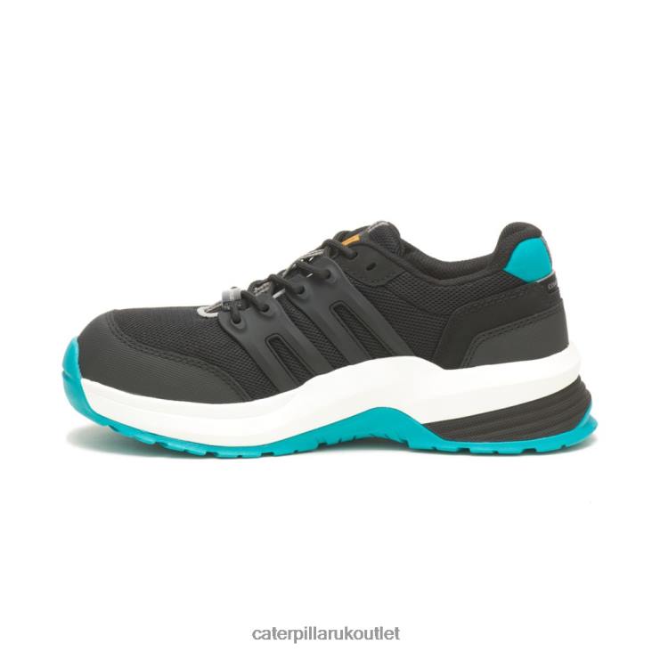 Women Black/Teal Caterpillar Streamline 20 Composite Toe Work Shoe 48T8299