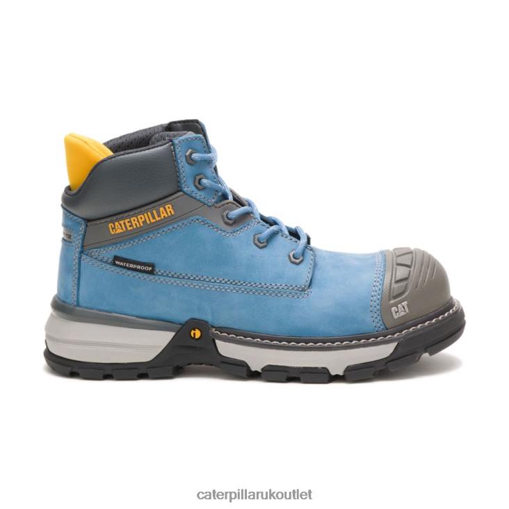 Women Blue Heaven Caterpillar Excavator Superlite Waterproof Carbon Composite Toe Work Boot 48T8269