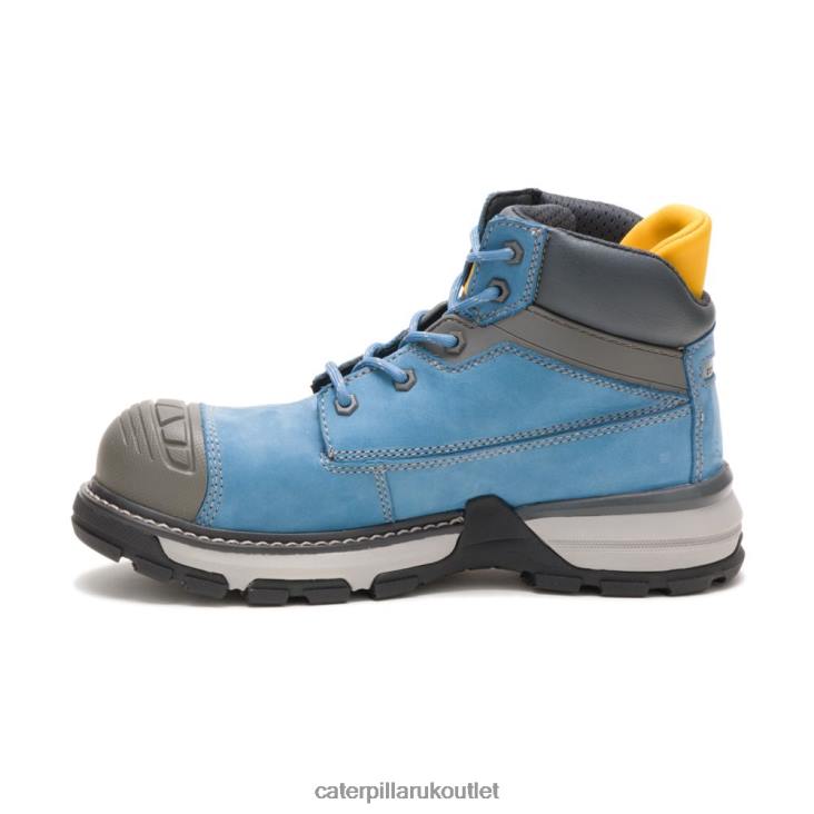 Women Blue Heaven Caterpillar Excavator Superlite Waterproof Carbon Composite Toe Work Boot 48T8269