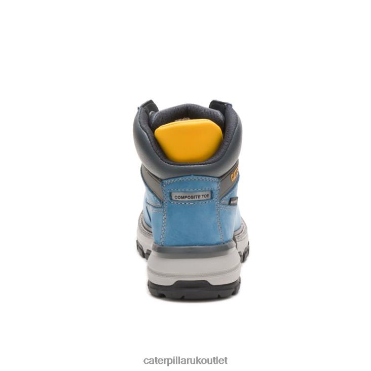 Women Blue Heaven Caterpillar Excavator Superlite Waterproof Carbon Composite Toe Work Boot 48T8269