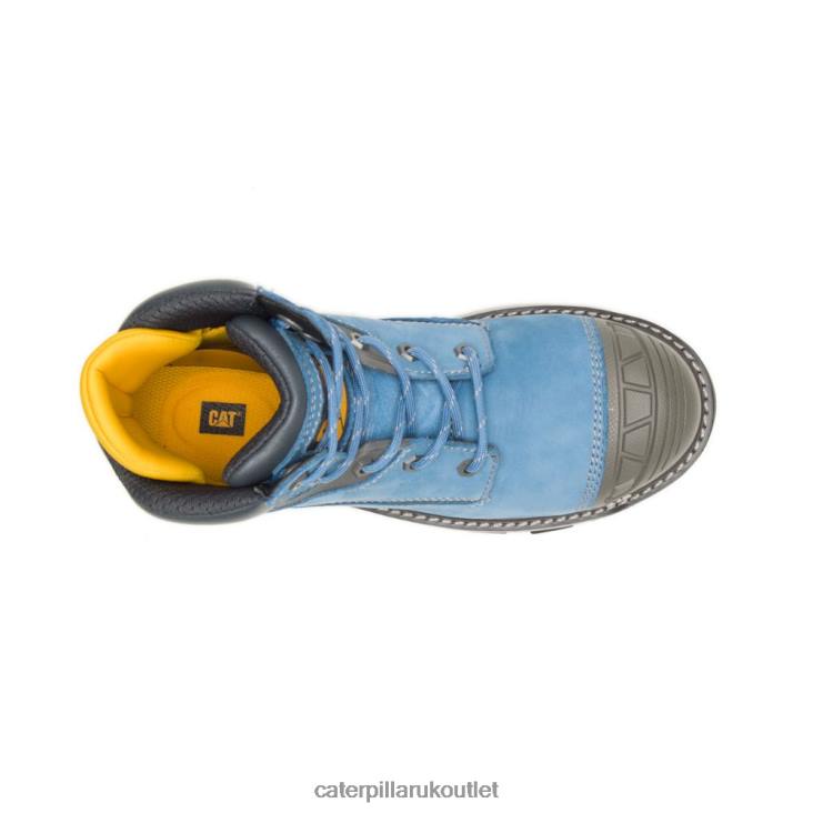 Women Blue Heaven Caterpillar Excavator Superlite Waterproof Carbon Composite Toe Work Boot 48T8269