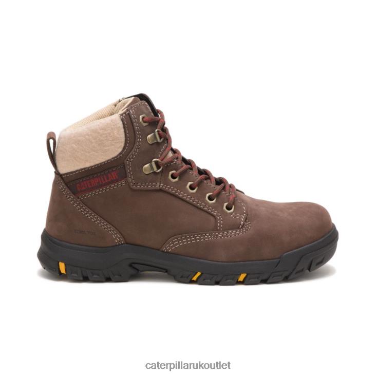 Women Chocolate Caterpillar Tess Steel Toe Work Boot 48T8271