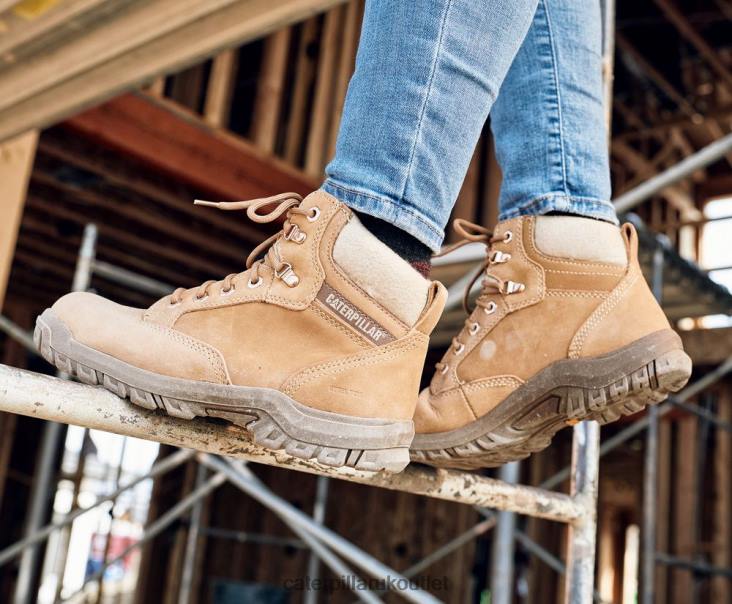 Women Chocolate Caterpillar Tess Steel Toe Work Boot 48T8271