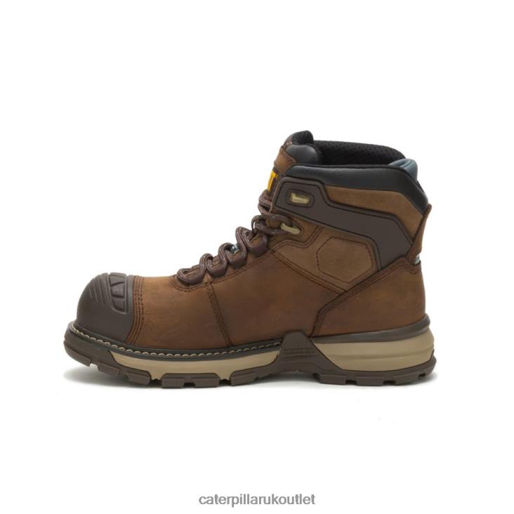 Women Dark Brown Caterpillar Excavator Superlite Waterproof Thinsulate Carbon Composite Toe Work Boot 48T8283