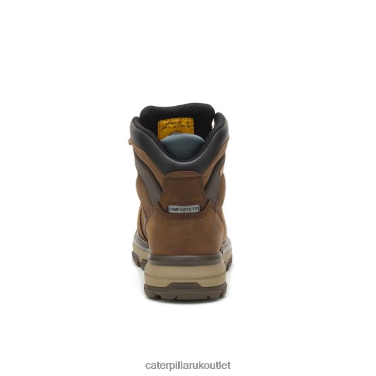 Women Dark Brown Caterpillar Excavator Superlite Waterproof Thinsulate Carbon Composite Toe Work Boot 48T8283
