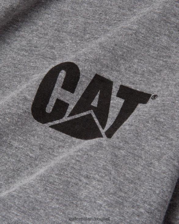 Women Dark Heather Grey Caterpillar Trademark Banner Long Sleeve Tee 48T8320