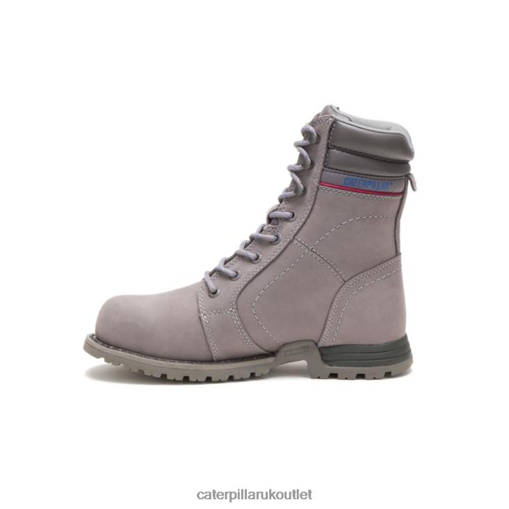 Women Frost Grey Caterpillar Echo Waterproof Steel Toe Work Boot 48T8263