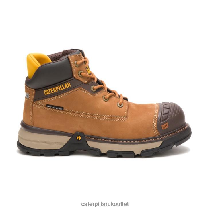 Women Sudan Brown Caterpillar Excavator Superlite Waterproof Carbon Composite Toe Work Boot 48T8268