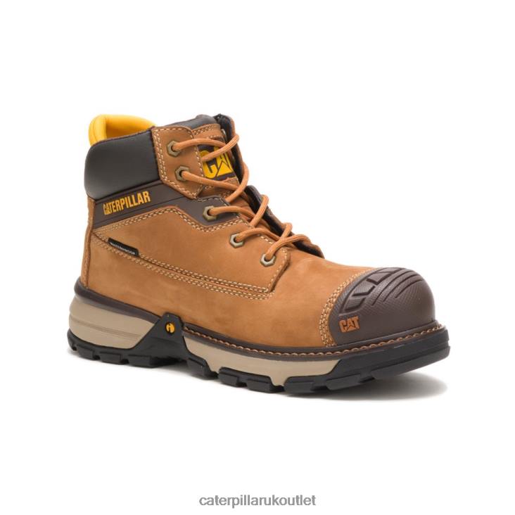 Women Sudan Brown Caterpillar Excavator Superlite Waterproof Carbon Composite Toe Work Boot 48T8268