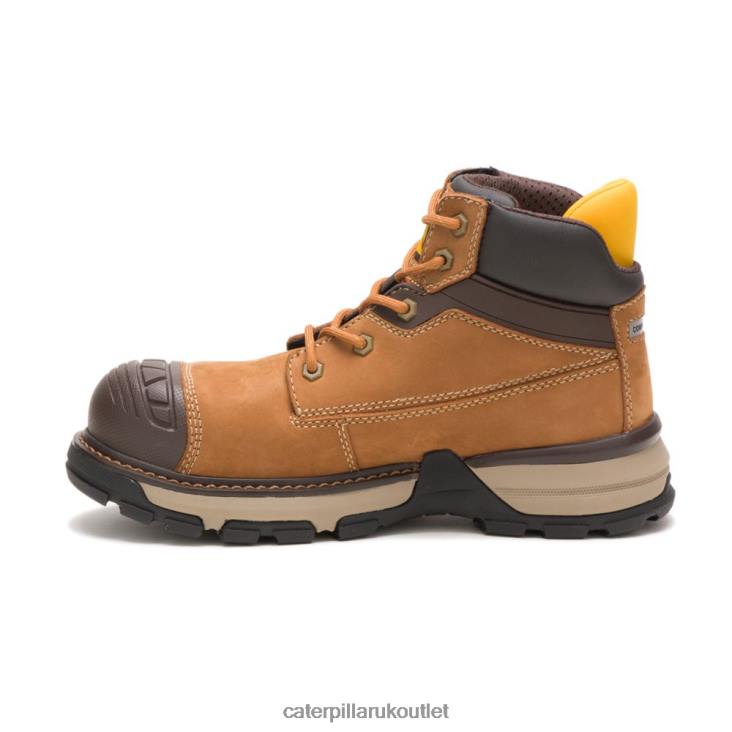 Women Sudan Brown Caterpillar Excavator Superlite Waterproof Carbon Composite Toe Work Boot 48T8268