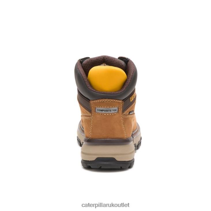 Women Sudan Brown Caterpillar Excavator Superlite Waterproof Carbon Composite Toe Work Boot 48T8268
