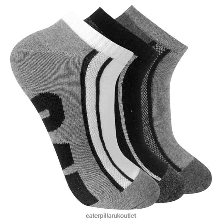 Men Multi Caterpillar Half Cushion Quarter Sock 3-Pack 48T8259