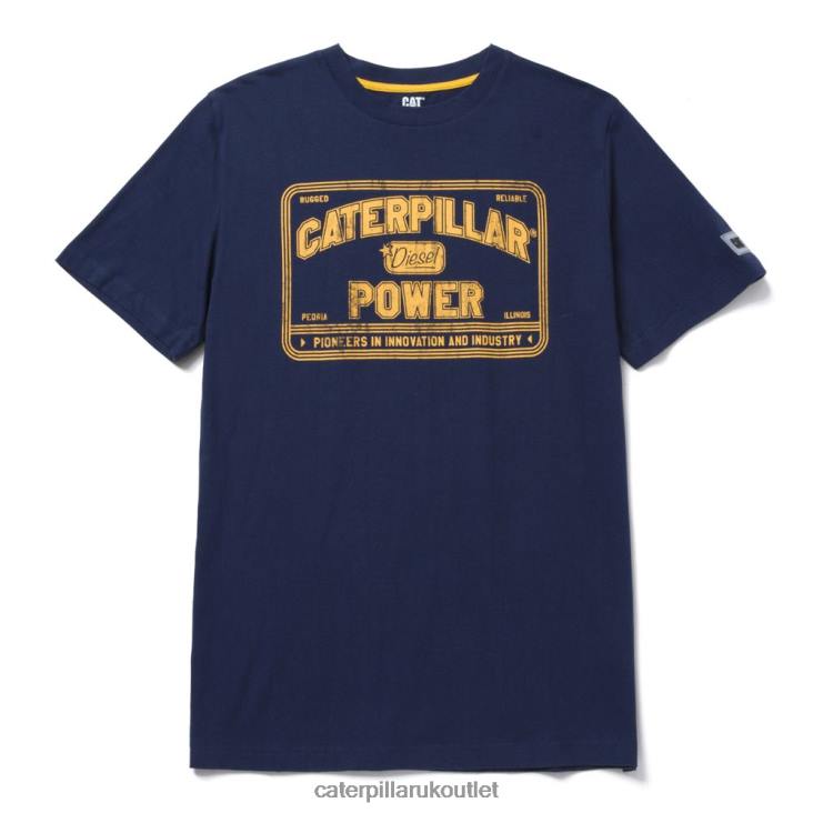 Men Detroit Blue Caterpillar Power Tee 48T8239
