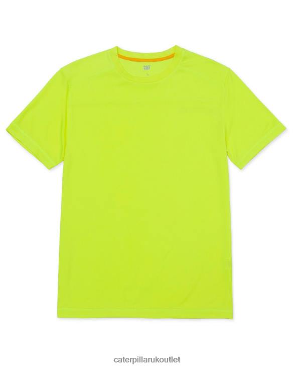Men Hi-Vis Yellow Caterpillar Coolmax Short Sleeve Tee 48T8219