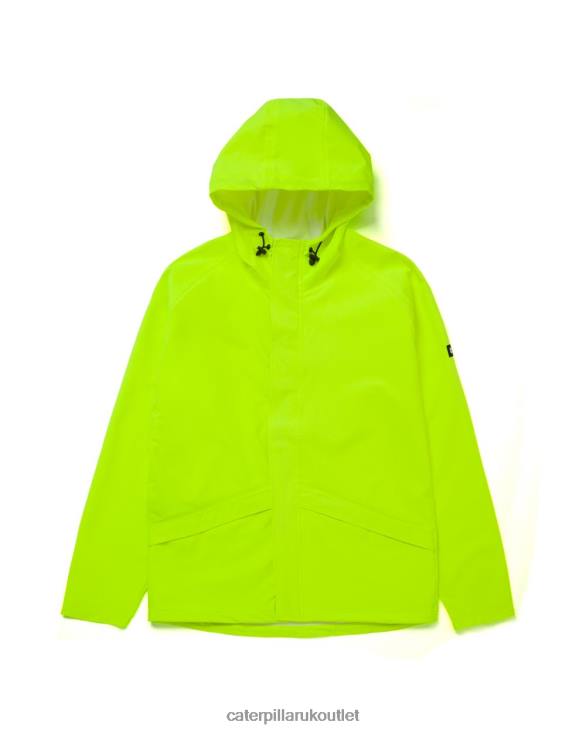 Men Hi-Vis Yellow Caterpillar Essential Rain Jacket 48T8114