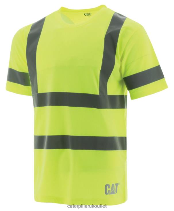 Men Yellow Caterpillar Hivis Class Iii Tee 48T8241