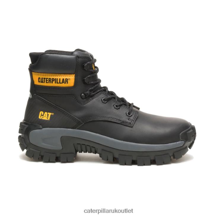 Men Black Caterpillar Invader Hi Steel Toe Work Boot 48T86