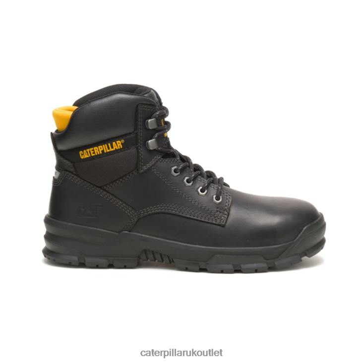 Men Black Caterpillar Mobilize Alloy Toe Work Boot 48T855